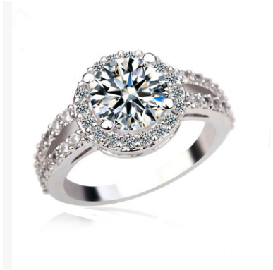 Luxury Firestone and Diamond Shining Studded Ring