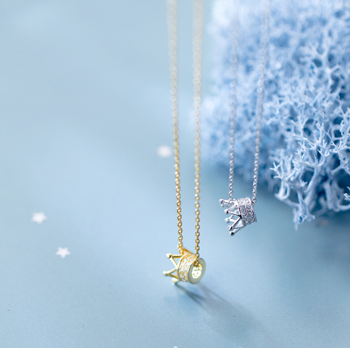 Diamond Crown Clavicle Chain Chocker Necklace