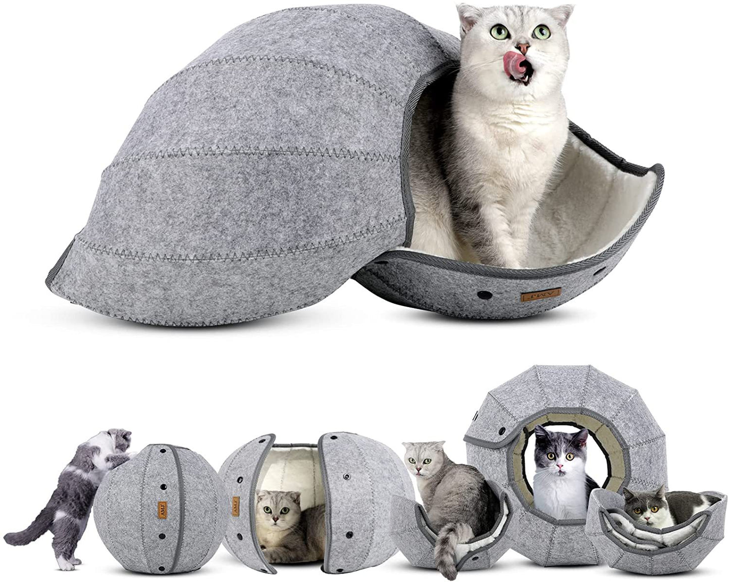 Cat Tunnel Toy Foldable Cat Tube Cave Bed Multi-Function Pet Toy For Puppy Dogs Cats