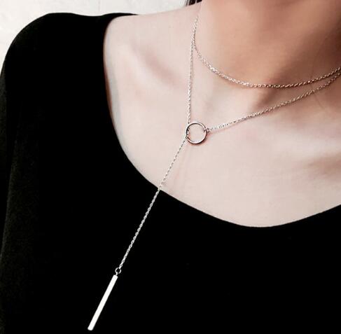 (Multiplicate styles in)Simple Temperament Metal Clavicle Chain Necklace