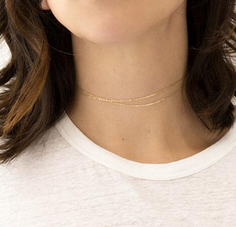 (Multiplicate styles in)Simple Temperament Metal Clavicle Chain Necklace