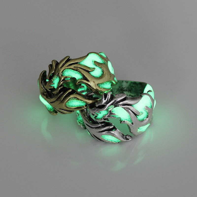 The Dark Luminous Dragon Ring Allergy Free Party Gifts