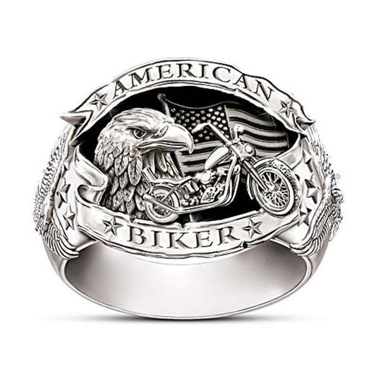 Unisex retro style eagle ring