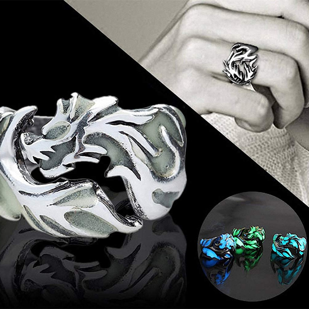 The Dark Luminous Dragon Ring Allergy Free Party Gifts