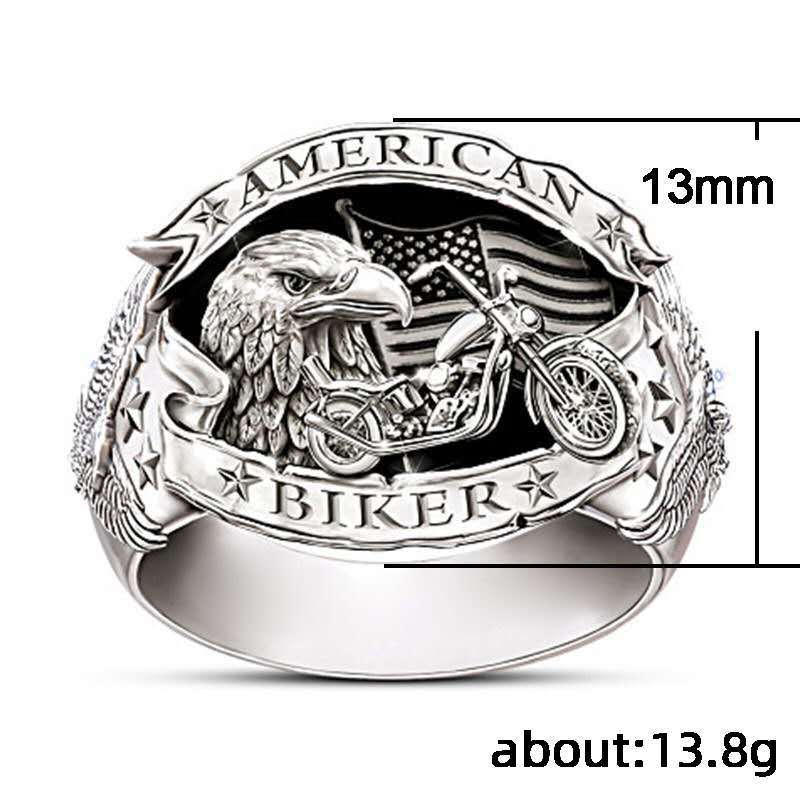 Unisex retro style eagle ring